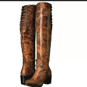 Freebird FB-rolls cognac leather distressed boots